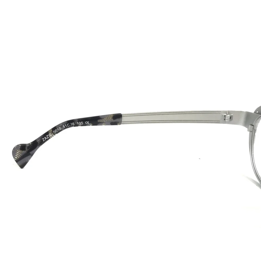 BOZ Eyeglasses Frames ZAZIE 0010 Black White Silver Cat Eye Patterned 51-16-135